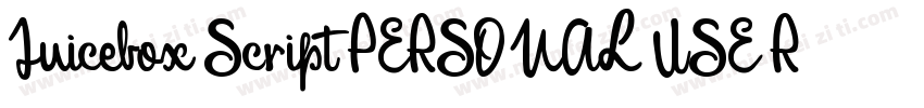Juicebox Script PERSONAL USE Regul字体转换